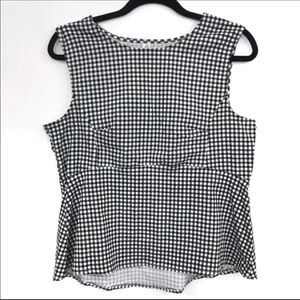 Jules & Leopold Black & White Checkered Top Large